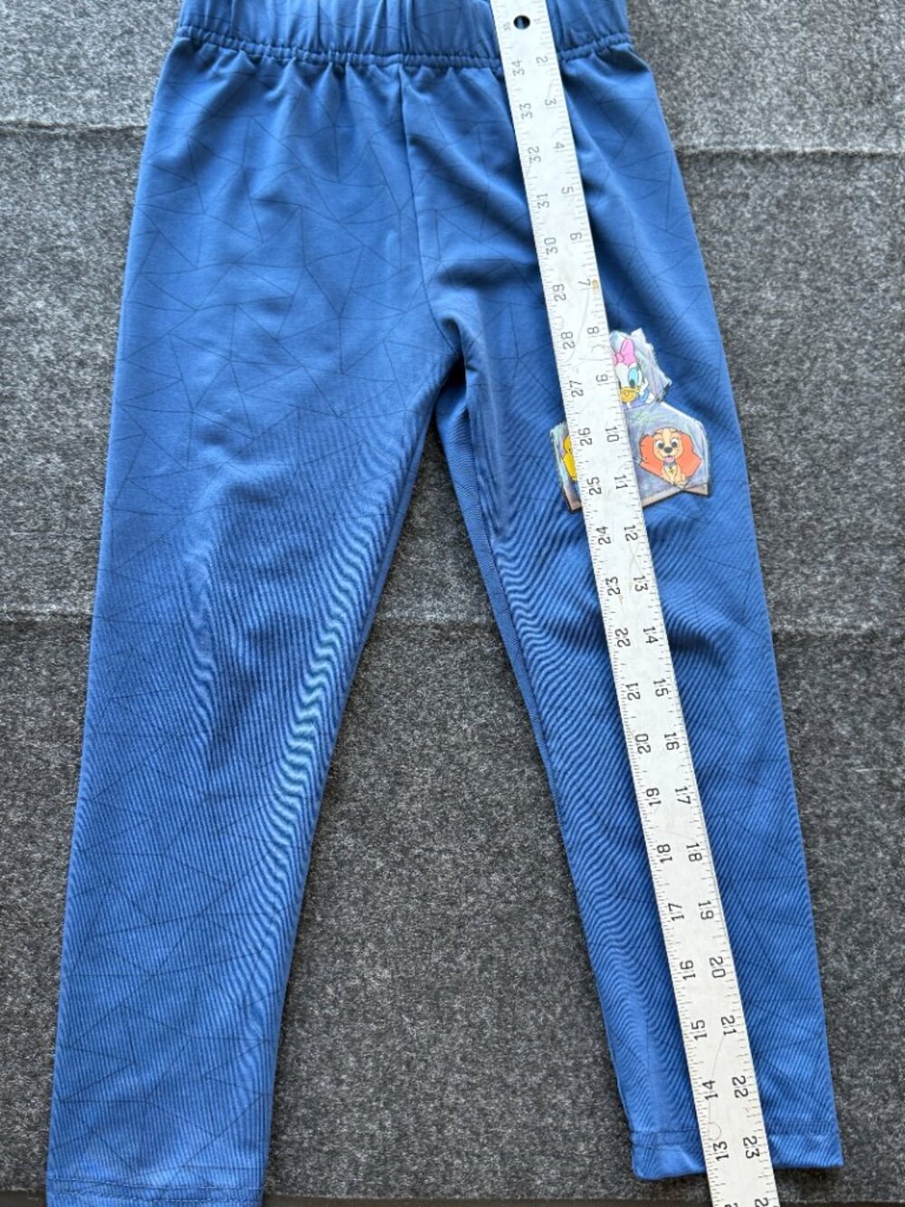 Disney 100 Girls XS Blue Leggings Character Detail - Picture 3 of 8